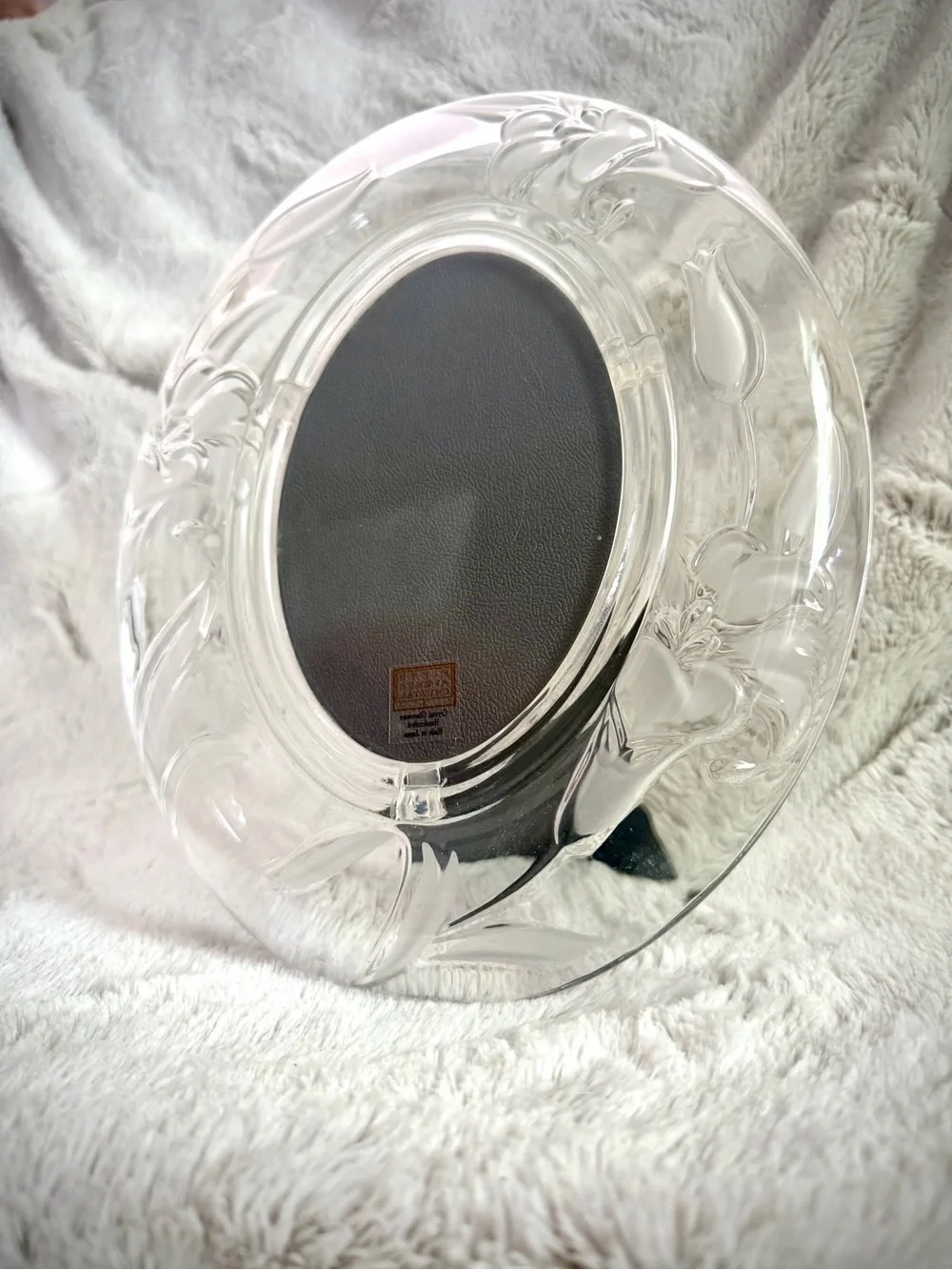 4x6 Fifth Avenue Crystal Frame Etched with Floral Accents